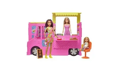 Buy Mattel Barbie Food Truck With 3 Dolls GWJ58 3+ Year Play Set • 63.07£