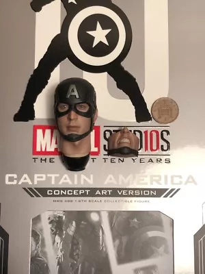 Buy Hot Toys Captain America Concept Art MMS488 Head Sculpt Loose 1/6th Scale • 94.99£