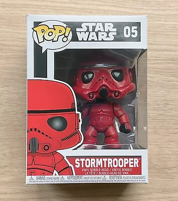 Buy Funko Pop Star Wars Stormtrooper Red #05 + Free Protector • 19.99£