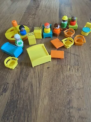 Buy Vintage Fisher Price Little People And Furniture Joblot • 22£