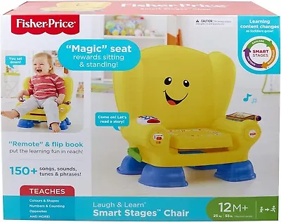 Buy Fisher-Price Smart Stages Chair, 150+ Songs, Sounds & Phrases New Xmas Toy 12m+ • 49.99£