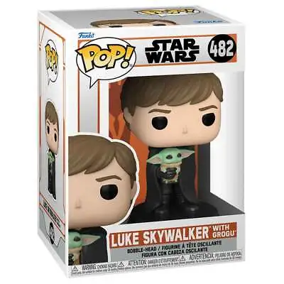 Buy POP Star Wars Luke Skywalker With Grogu Bobble Head Vinyl Figure No482 12cm Tall • 12.93£