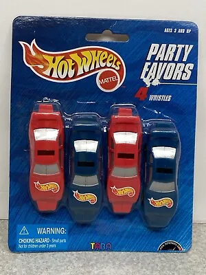 Buy Vintage Hot Wheels Party Favors 4 Race Car Whistles Mattel New Sealed 1999 • 5.69£