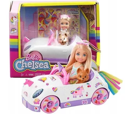 Buy Barbie Chelsea Doll + Car Rainbow Set GXT41 Mattel • 50.34£