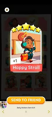 Buy Card Name Happy Stroll Monopoly Go 5 Star Stickers With Supur Fast Delivery  • 5.49£