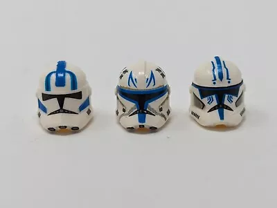Buy Lego Star Wars CUSTOM Clone Helmet Pack - Rex, Echo, Hardcase Decalled • 11.99£