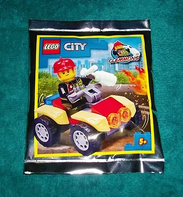 Buy LEGO CITY: Clemmons Fireman With Fire Quad Polybag Set 952009 BNSIP • 3.99£