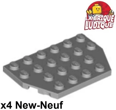 Buy LEGO 4x Wing Wedge Flat 4x6 Cut Corner Grey/Light Bluish Gray 32059 NEW • 1.36£