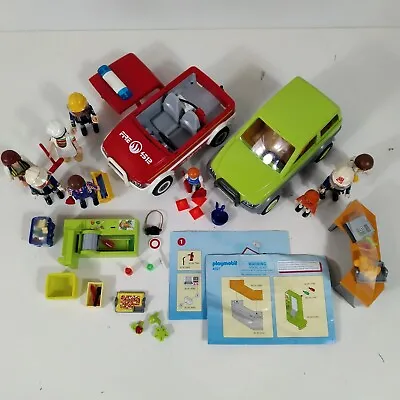 Buy Playmobil Bundle Animal Clinic Vet Car City Action Fire Figures Lunch Counter • 14.14£