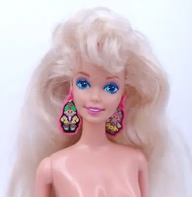 Buy Vintage 1992 Mattel With Earrings And Troll Hair Barbie Doll Troll • 20.04£