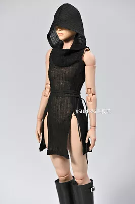 Buy 1/6 Black Hoodie Dress For 12  Female Rey Figure Phicen Hot Toys Worldbox • 25.43£