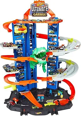Buy Hot Wheels City Robo T-Rex Ultimate Garage Multi-level Multi-play Mode Stores 10 • 132.81£