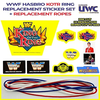 Buy Wwf Hasbro Ring Yellow Kotr Replacement Stickers & Ropes Self Adhesive Wwe Wcw • 24.69£
