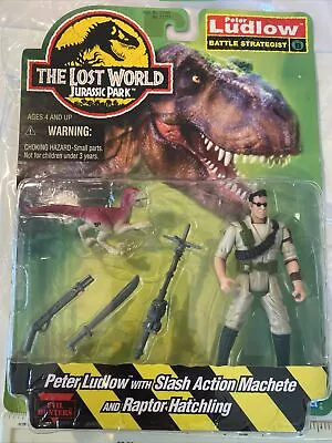 Buy AE790 Kenner Jurassic Park Lost World Peter Ludlow & Raptor Figure Play Set MOSC • 95£
