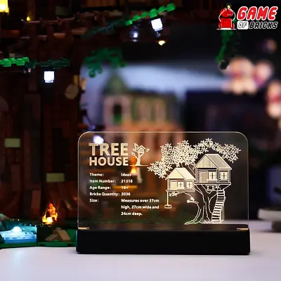 Buy Game Of Bricks LED Nameplate For LEGO Tree House 21318 • 19.29£