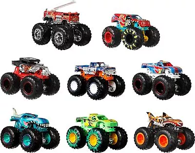 Buy Hot Wheels Monster Trucks, 1:64 Scale Die-Cast Toy Truck And 1 Crushable Car, G • 7.54£