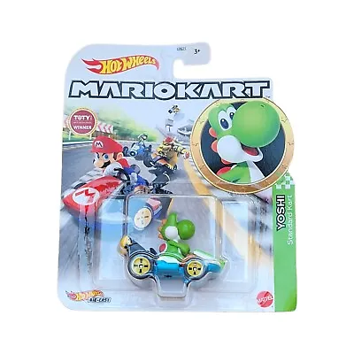 Buy Hot Wheels Mario Kart Yoshi Standard Kart (Green) Die-Cast Car - New • 11.99£