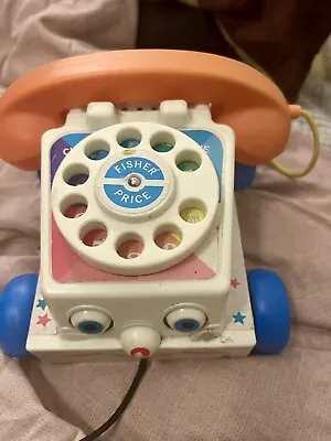 Buy Fisher Price Pull-A-Long Chatter Phone - 2009 Telephone Toy • 7£