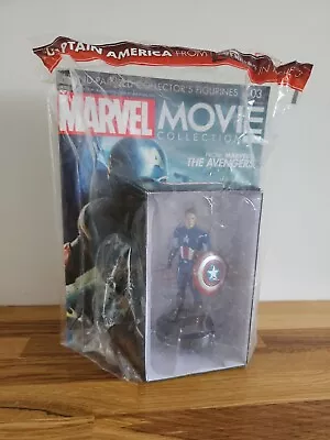 Buy #03 CAPTAIN AMERICA Eaglemoss Marvel Movie Collection Still Sealed With Magazine • 12.49£