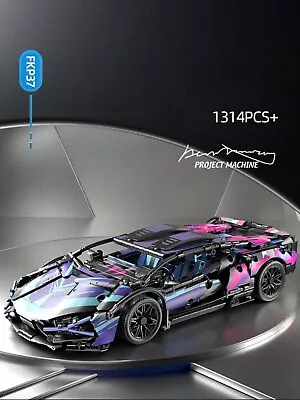 Buy Technic Cyberpunk Lamborghini Car Model Race Car Building Block Set • 29.99£