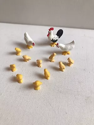 Buy Playmobil Chicken Family :Cockerel&2 Hens & 10Chicks FarmYard Bird Bundle Spares • 1.99£