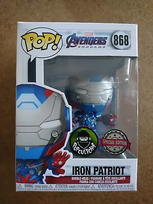 Buy Funko Pop Iron Patriot 868 Metallic Marvel Avengers Endgame Limited Edition • 7.99£