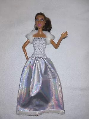 Buy Barbie Dolls Dress Princess White Silver Fairy Bride Ball Gown Wedding Dress 31 • 11.44£