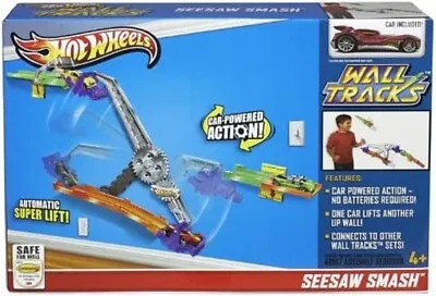 Buy Hot Wheels Wall Tracks Seesaw Smash Track Set Ages 4+ New Toy Race Car Play Gift • 54.46£