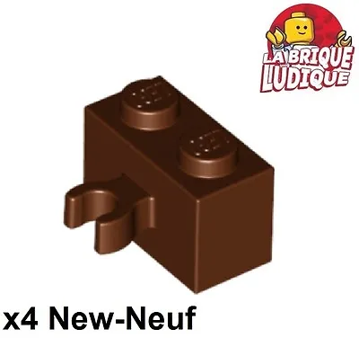 Buy Lego 4x Brick Modified 2x2 Vertical O Clip Brown/Reddish Brown 30237b • 1.69£