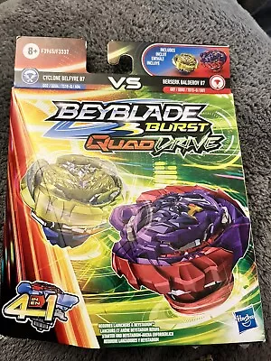 Buy Hasbro Beyblade Burst QuadDrive, Pack Of 2 Competition Spinners Berserk Balderov • 22.99£