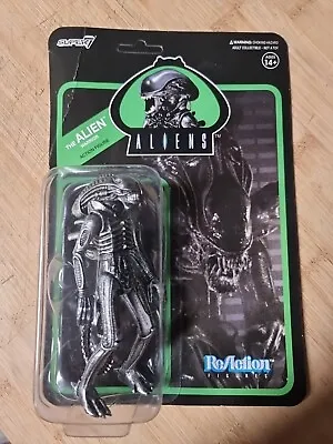 Buy Super7 - Alien ReAction Silver Alien Warrior Figure New Sealed MOC UNPUNCHED • 13£