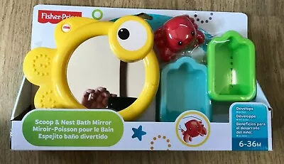 Buy Fisher Price  Scoop & Nest Bath Mirror From 6 MONTHS ~Brand NEW ~ • 12.95£