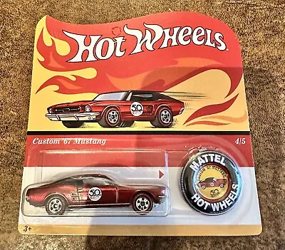 Buy Hot Wheels Custom '67 Mustang #4/5 50th Anniversary Red L15 Original Box • 25£