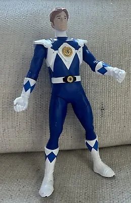 Buy 12” Mighty Morphin Power Rangers Blue Hero Figure 2020 Hasbro No Helmet Weapons • 7.99£
