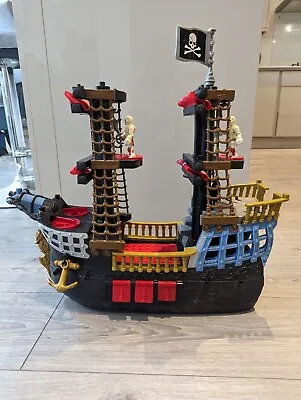 Buy Imaginext Red Skull Crossbones Pirate Ship - Fisher Price/Mattel • 30£