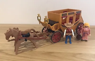 Buy Playmobil  Vintage Western Express Stage Coach #3803 - 1994 - Not Complete • 13.99£