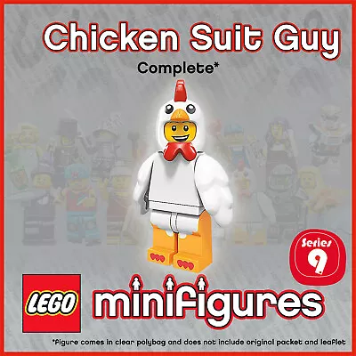 Buy GENUINE LEGO Collectable Minifigures Series 9 Chicken Suit Guy Col09-7 Col135 • 6.99£