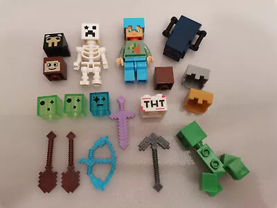Buy LEGO Minecraft Minifigures + Accessories Lot. Zombie • 11.99£
