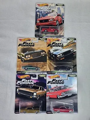 Buy Hot Wheels Premium Set Of 5 Vehicles. Motor City Muscle FAST & FURIOUS GBW75 • 34.99£