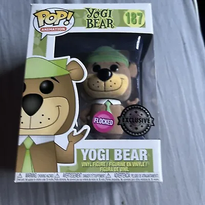 Buy Yogi Bear - Yogi Bear Flocked Funko Pop! #187 Exclusive • 34.99£