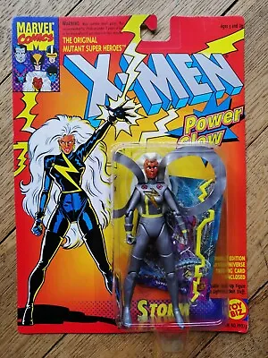 Buy X-MEN : STORM FIGURE WITH POWER GLOW , SILVER COSTUME VERSION, ToyBiz 1993, MOC • 24.99£