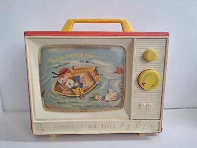 Buy Fisher Price Toys Vintage 1966 Two Picture Stories Giant Screen Music Box TV • 15£