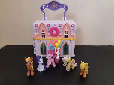 Buy My Little Pony Pinkie Pie Donut Shop Carry Case & 5 Ponies Inc Rarity Apple Jack • 10£