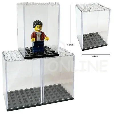 Buy Plastic Display Cabinet Case For Lego Figures Minifigures Building Blocks BLACK • 7.49£