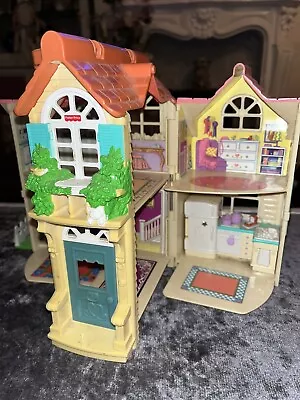 Buy Vintage 2000 Fisher Price Doll House Sweet Streets Cottage • 17.99£