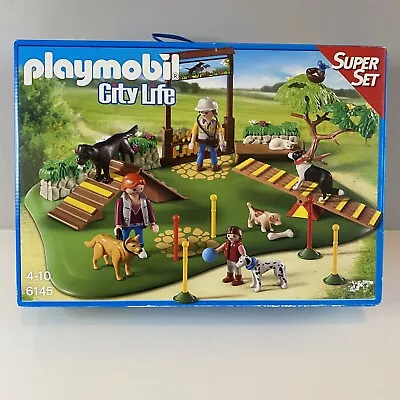 Buy Playmobil City Life 6145 SuperSet Dog Training School NEW Sealed Rare Set Gift • 39.99£