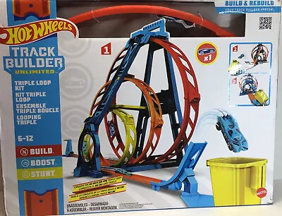 Buy Hot Wheels Track Builder Triple Loop Kit GLC96 Brand New • 47.91£