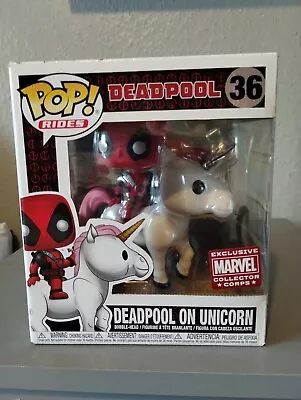 Buy Funko Pop - Marvel - Deadpool On Unicorn #36 Marvel Collector Corp Exclusive  • 50£