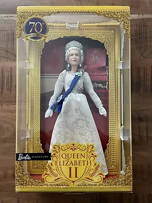 Buy Barbie Signature Queen Elizabeth II 70th Anniversary Doll NRFB • 599.53£