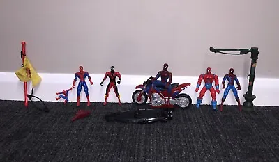 Buy Marvel Spider-Man 5  Action Figures Bundle ToyBiz + Others 1990-2000's Vintage • 14.99£
